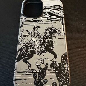 Otterbox Symmetry iPhone 16 Black and Gray Western Scene Case